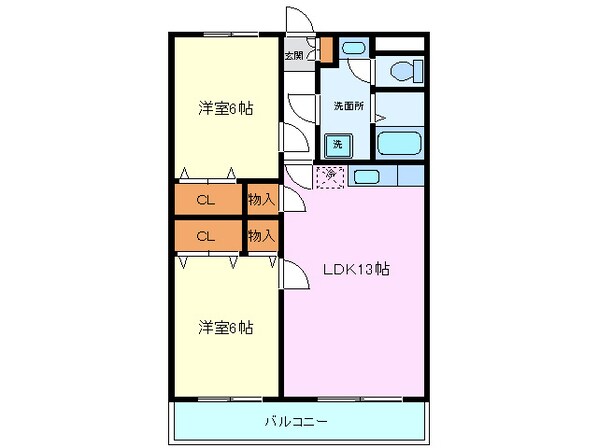 クレアトゥールの物件間取画像